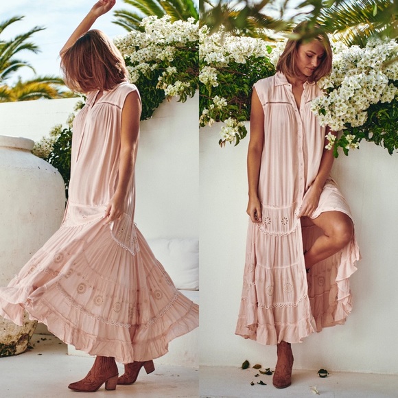 NWT Free People Pretty Cozy Maxi Dress Boho - Picture 6 of 15